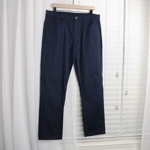 Weatherproof Chino Pants Mens 34x30 Navy Blue Zipper Pocket